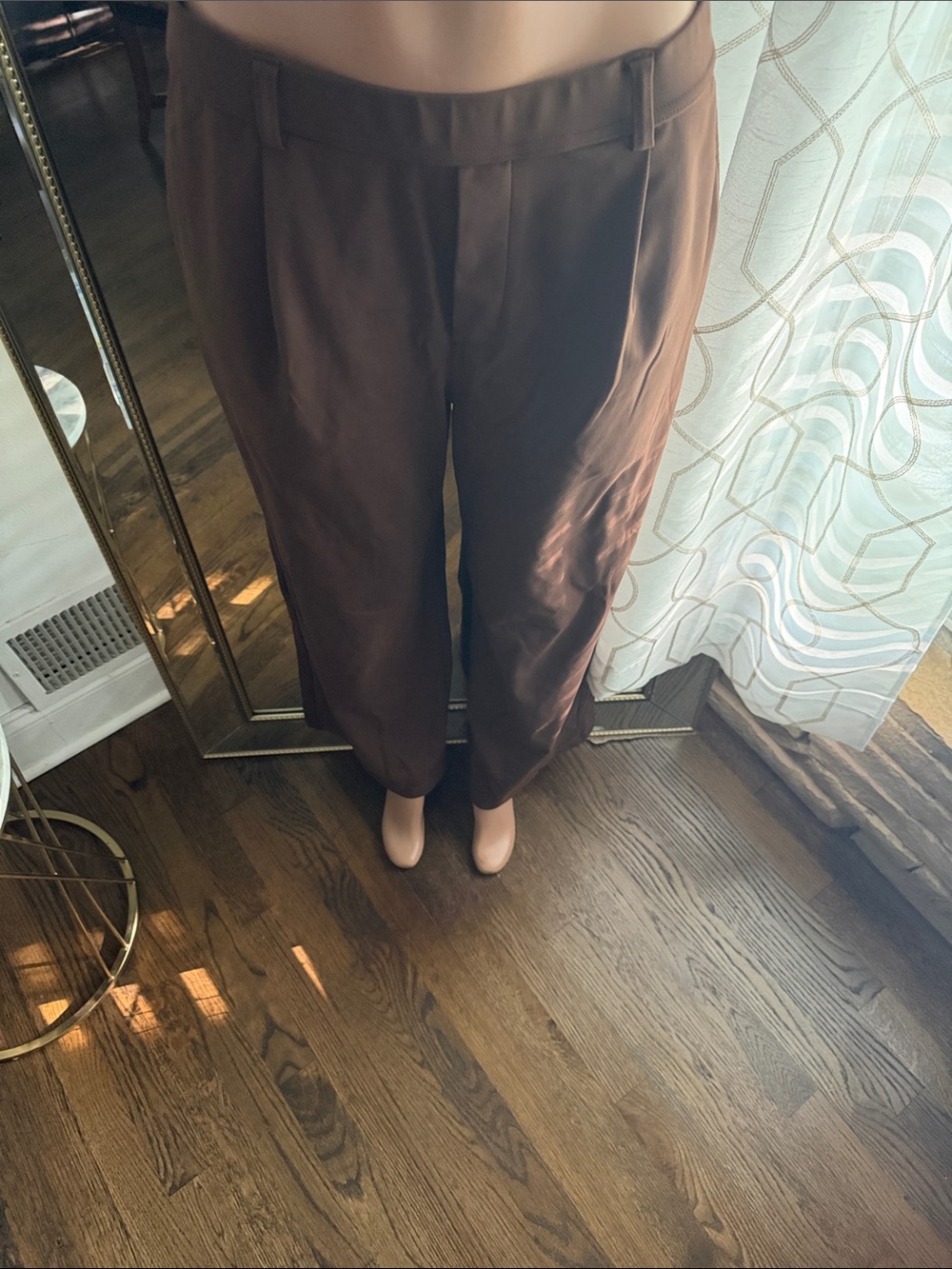 HALARA Brown Wide-Leg Trousers